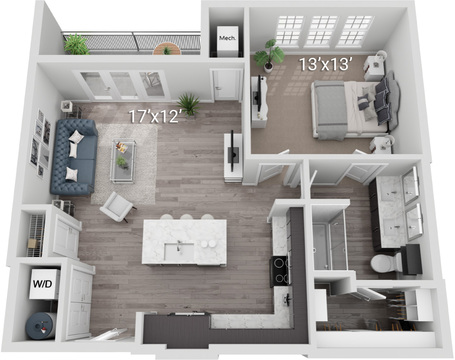 Aspen (A2) | 1 Bedroom, 1 Bath