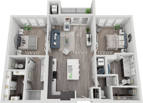 Bravada (B1) | 2 Bedroom, </br>2.5 Bath