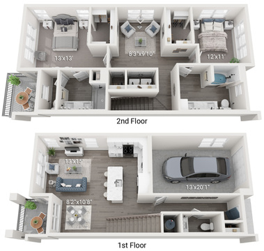 Buckeye (TH2) | 2 Bedroom, <br>2.5 Bath w/ attached garage